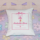 God Bless Christening Personalized Throw Pillow