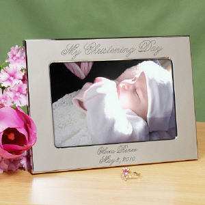 Personalized My Christening Day Silver Picture Frame Personalized My Christening Day Silver Picture Frame