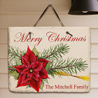 Personalized Poinsettia Slate Plaque 63137867