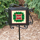 Personalized Holly Leaves and Berries Garden Stake 63159994