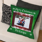 Merry Christmas Personalized Photo Throw Pillow 83031033