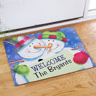 Personalized Snow Couple Welcome Doormat