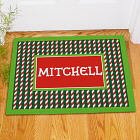 Personalized Candy Cane Stripes Christmas Doormat 83160397x