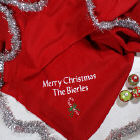 Personalized Christmas Candy Cane Fleece Blanket E31352RD