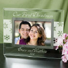 Our First Christmas Personalized Glass Picture Frame