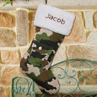 Embroidered Camouflage Christmas Stockings