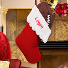 Embroidered Sports Christmas Stocking - Football Design