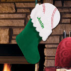 Embroidered Sports Christmas Stocking - Baseball Design