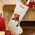 Embroidered Snowman Christmas Stocking