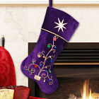 Gold Star Velvet Stocking