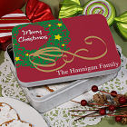 Personalized Merry Christmas Cookie Tin U378522