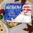 Personalized Santa Christmas Cookie Tin U379522