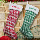 Personalized Knit Christmas Stocking