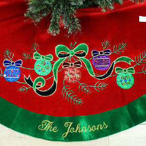 Embroidered Ornaments Christmas Christmas Tree Skirt
