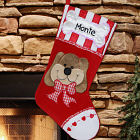 Embroidered Dog Christmas Stocking