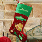 Embroidered Fisherman Christmas Stocking S49469