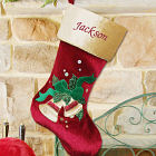Embroidered Christmas Bells Stocking