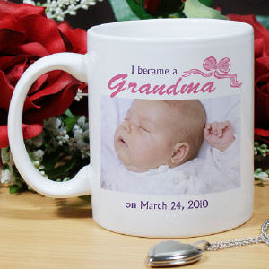 I Became A...New Baby Girl Personalized Photo Coffee Mug