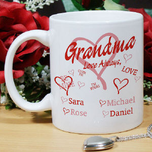 Love Always Hearts Personalized Coffee Mug