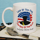 Land of the Free Personalized Military Ceramic Coffee Mug