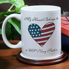 My American Heart Personalized Military Ceramic Coffee Mug