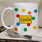 Personalized Polka Dot Name Ceramic Mug 248810