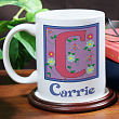 Floral Initial Mug