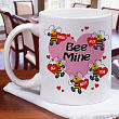 Bee Mine Hearts Coffee Mug