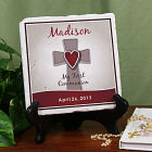 Personalized My First Communion Cross Tumble Stone Plaques