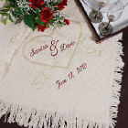 Embroidered Wedding Heart Afghan