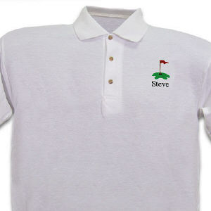 Personalized Embroidered Golf Polo Shirt "Hole in One"
