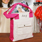 Embroidered Name Canvas Tote Bag