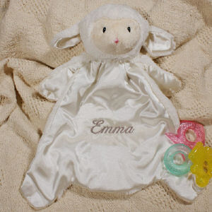 Personalized Baby HuggyBuddy Lamb Blanket