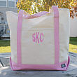 Personalized Canvas Tote Bag with Initials E31364