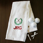 Embroidered Initials Golf Towel