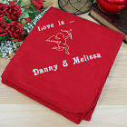 Embroidered Cupid Fleece Throw Blanket