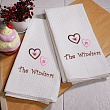 Embroidered Chocolate Hearts Kitchen Towels