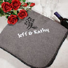 Embroidered Symbol of Love Throw Blanket