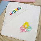 Primary Name Embroidered Hooded Baby Towel