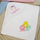 Embroidered Cute Crab Hooded Baby Towel