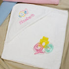 Embroidered Fish Hooded Baby Towel