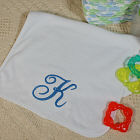 Name or Initial Embroidered Baby Burp Cloth