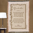 Embroidered Grandmother Come Hold Tapestry Throw Blanket E37110