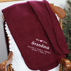 Embroidered We Love You Throw Blanket E41552X