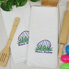 Embroidered Easter Egg Kitchen Towel Set