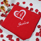 Embroidered Be Mine Throw Blanket