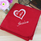 Embroidered Be Mine Throw Blanket