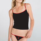 Personalized Initial Ladies Black & Red Intimate Apparel Set