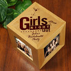 Engraved Girls Night Out Wooden Photo Cube 422644