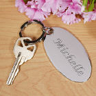 Engraved Silver Name Key Chain
